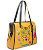 Min & Mon Esther Golden Glow Happy Tiger Embroidered Satchel Bag - Image 5