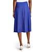 Ming Wang Aria Soft Knit A-Line Skirt, Color:Sapphire Sea - Image 2