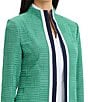 Ming Wang Contrast Trim Knit Stand Collar Bracelet Sleeve Jacket - Image 4