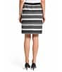 Ming Wang Coordinating Soft Knit Straight Skirt, Color:Black/Ivory - Image 2