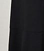 Ming Wang Deco Crepe A-Line Side Zip Maxi Skirt, Color:Black - Image 4
