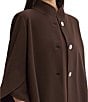 Ming Wang Deco Crepe Winged Collar Bell Sleeve Button Front Jacket - Image 5