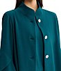 Ming Wang Deco Crepe Winged Collar Bell Sleeve Button Front Jacket - Image 4