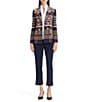 Ming Wang Double Breasted Plaid Notch Lapel Collar Long Sleeve Jacket - Image 4