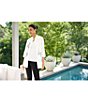 Color:White/Serene/Limestone/Black - Image 5 - Embroidered Cotton Poplin Stand Collar 3/4 Sleeve Jacket