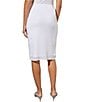 Color:White - Image 2 - Jacquard Knit Elastic Waist Coordinating Pencil Skirt