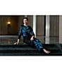 Ming Wang Jacquard Knit Floral Placement Print No Roll Elastic Waist Pull-On Coordinating Pants - Image 4