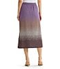 Ming Wang Jacquard Knit Ombre No-Roll Elastic Waist Pull-On Coordinating Skirt - Image 2