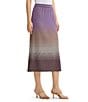 Ming Wang Jacquard Knit Ombre No-Roll Elastic Waist Pull-On Coordinating Skirt - Image 3
