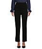 Ming Wang Knit Cropped Pull-On Tailored Fit Pant, Color:Black - Image 1