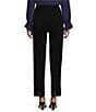 Ming Wang Knit Cropped Pull-On Tailored Fit Pant, Color:Black - Image 2