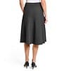 Ming Wang Knit Elastic Waist A-line Midi Skirt, Color:Granite - Image 2