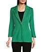 Ming Wang Knit Notch Lapel Bracelet Sleeve Single-Button Jacket - Image 5