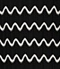 Color:Black/White - Image 3 - Knit Zig Zag Pattern Scoop Neck Sleeveless Sheath Midi Dress