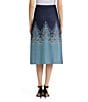 Ming Wang Linear Ombre Soft Knit Pull-On A-Line Skirt - Image 2