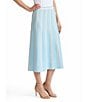 Ming Wang Coordinating Multi-Pattern Soft Knit A-Line Midi Skirt, Color:Serene/Limestone - Image 3