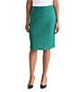 Ming Wang Ottoman Tweed Knit Straight Skirt, Color:Everest/Black/Ivory - Image 1