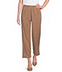 Ming Wang Petite Size Knit Flat Front Straight Leg Pull-On Pants - Image 1