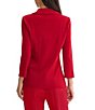 Ming Wang Petite Size Wrinkle-Resistant Knit Notch Lapel Collar Bracelet Sleeve Single-Button Jacket - Image 2
