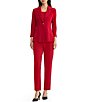 Ming Wang Petite Size Wrinkle-Resistant Knit Notch Lapel Collar Bracelet Sleeve Single-Button Jacket - Image 3