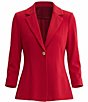 Ming Wang Petite Size Wrinkle-Resistant Knit Notch Lapel Collar Bracelet Sleeve Single-Button Jacket - Image 5