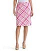 Ming Wang Plaid Knit Straight Skirt - Image 1