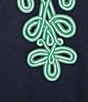 Ming Wang Plus Classic Soutache Soft Knit Split V-Neck 3/4 Sleeve Tunic - Image 3