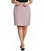 Ming Wang Plus Coordinating Shell Stitch Knit Straight Skirt - Image 1
