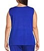 Ming Wang Plus Knit Scoop Neck Sleeveless Tank - Image 6