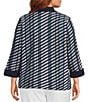 Ming Wang Plus Mixed Media Wing Collar Bracelet Sleeve Jacket - Image 2