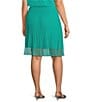 Ming Wang Plus Ribbed A-Line Midi Skirt, Color:Emerald Awe - Image 2