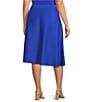Ming Wang Plus Size Aria Soft Knit A-Line Skirt, Color:Sapphire Sea - Image 4