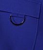 Color:Sapphire Sea - Image 4 - Plus Size Deco Crepe Woven Split Round Neck Long Sleeve Jacket