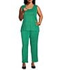 Ming Wang Plus Size Knit Pull-On Ankle Pants - Image 2