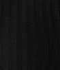Color:Black - Image 3 - Plus Size Soft Knit Textured Stripe Short Sleeve Contrasting Trim A-Line Midi Dress