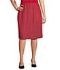 Ming Wang Plus Textured Knit Pull-On Skirt, Color:Holiday/Multi - Image 1