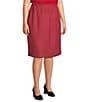 Ming Wang Plus Textured Knit Pull-On Skirt, Color:Holiday/Multi - Image 3