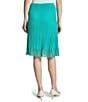 Ming Wang Ribbed Knit A-Line Skirt, Color:Emerald Awe - Image 2