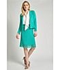 Ming Wang Ribbed Knit A-Line Skirt, Color:Emerald Awe - Image 4