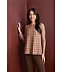 Ming Wang Soft Knit Round Neck Long Sleeve Top, Color:Taupe Multi - Image 4