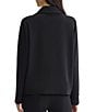 Ming Wang Solid Stretch Deco Crepe Wing Collar Long Sleeve Zip-Front Jacket - Image 2