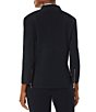 Ming Wang Stand Collar 3/4 Sleeve Button Trim Knit Coordinating Jacket - Image 2