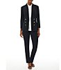 Ming Wang Stand Collar 3/4 Sleeve Button Trim Knit Coordinating Jacket - Image 3