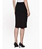 Color:Black - Image 2 - Elastic Waist Straight Knee Length Skirt