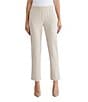 Ming Wang Stretch Crepe Flat Front Straight-Leg Ankle Pants, Color:Limestone - Image 1