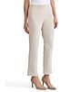 Ming Wang Stretch Crepe Flat Front Straight-Leg Ankle Pants, Color:Limestone - Image 3