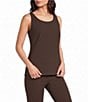Ming Wang Stretch Crepe Scoop Neck Sleeveless Tank - Image 1