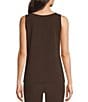 Ming Wang Stretch Crepe Scoop Neck Sleeveless Tank - Image 2