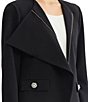 Ming Wang Stretch Deco Crepe Ruffled Draped Long Sleeve Jacket - Image 5