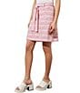 Color:Flamingo/Pale Marigold/Limestone/White - Image 3 - Stripe Tweed Knit No-Roll Waist Pull-On Skirt